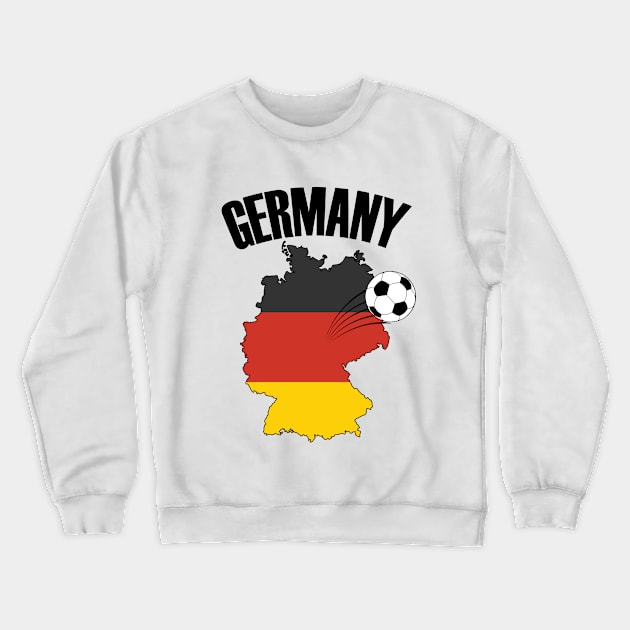 Germany Football - Soccer Ball Crewneck Sweatshirt by TheInkElephant